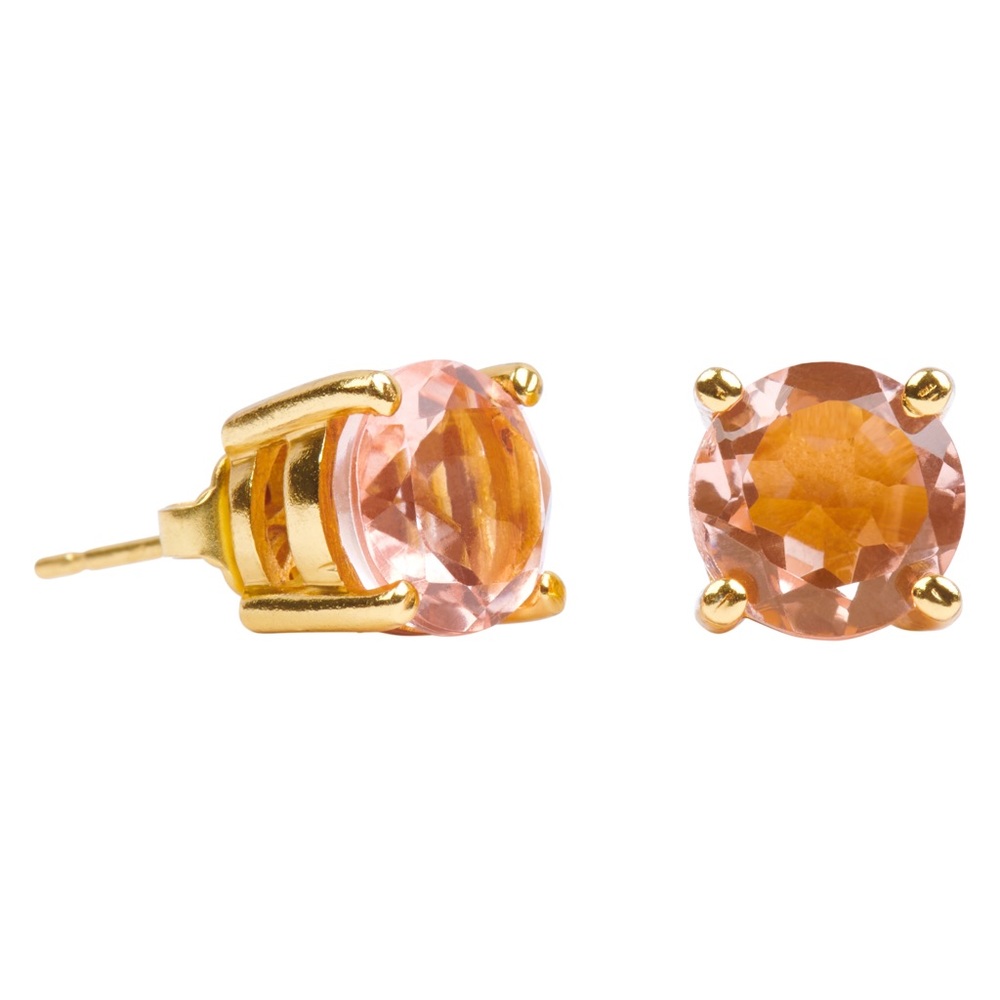 NWOT Elizabeth Showers Post Earrings in Peach